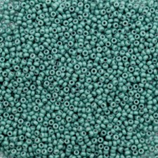 Miyuki rocailles Perlen 15/0 - Duracoat opaque eucalyptus green 15-4481